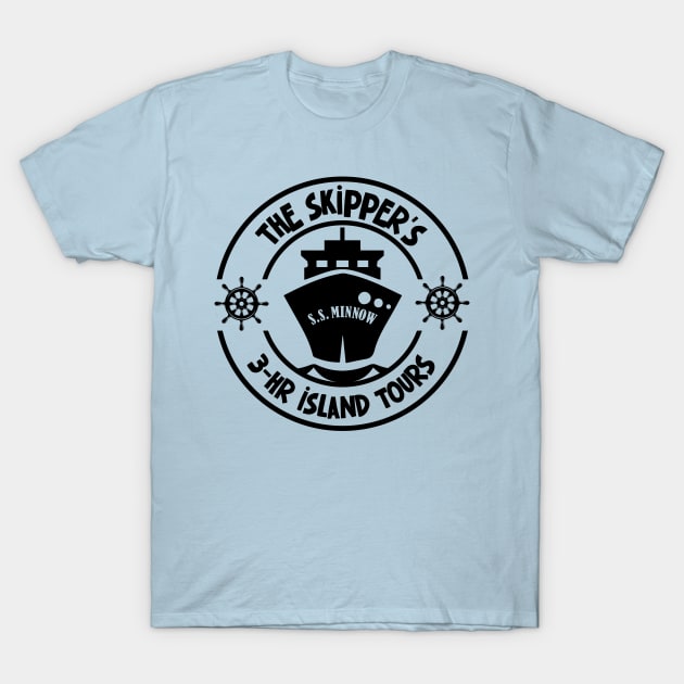 The Skipper's 3-hr Island Tours on the S.S. Minnow T-Shirt by Blended Designs
